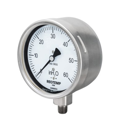 All Stainless Industrial Low Pressure Gauges
